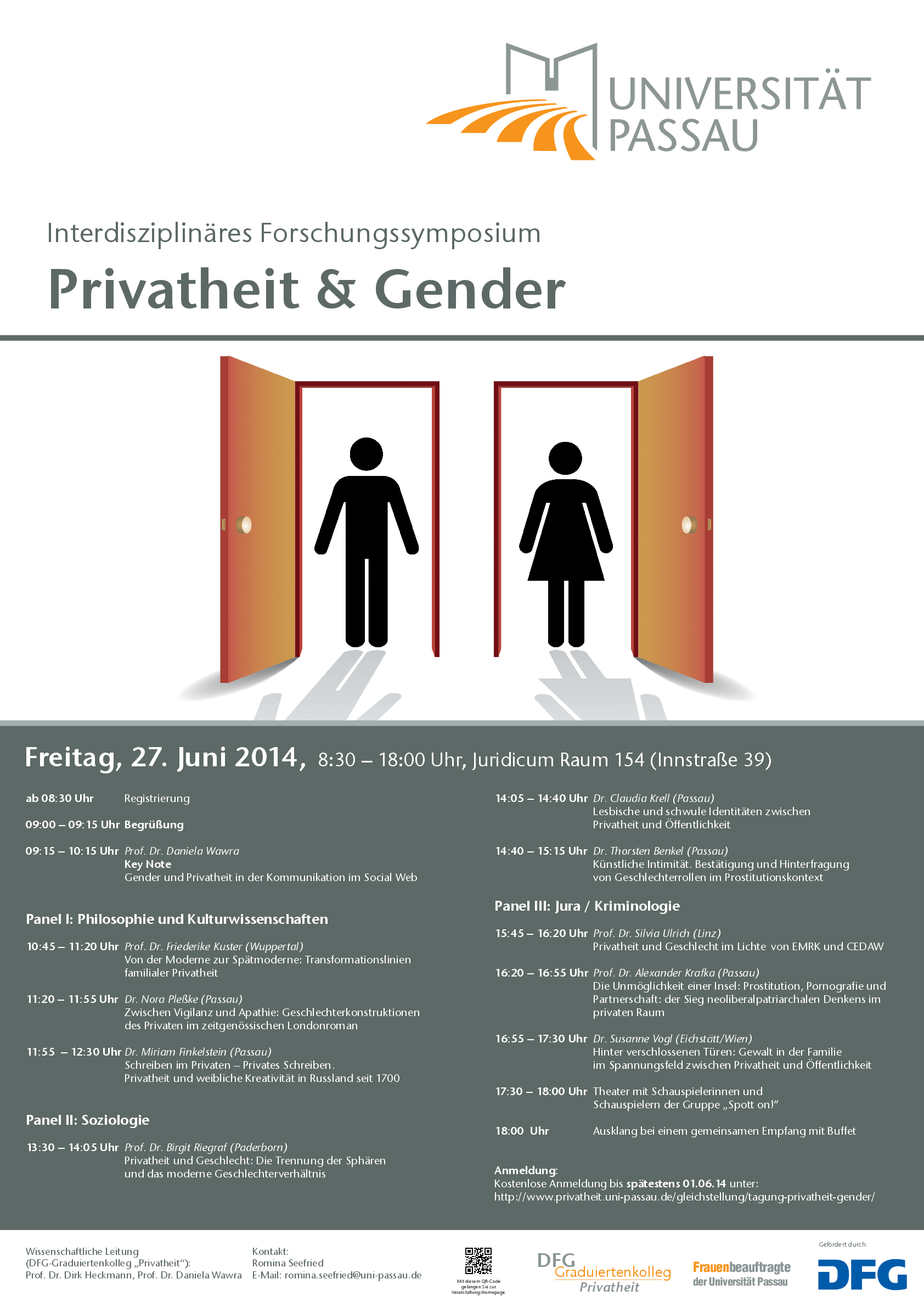 Plakat zur Veranstaltung "Privatheit & Gender"